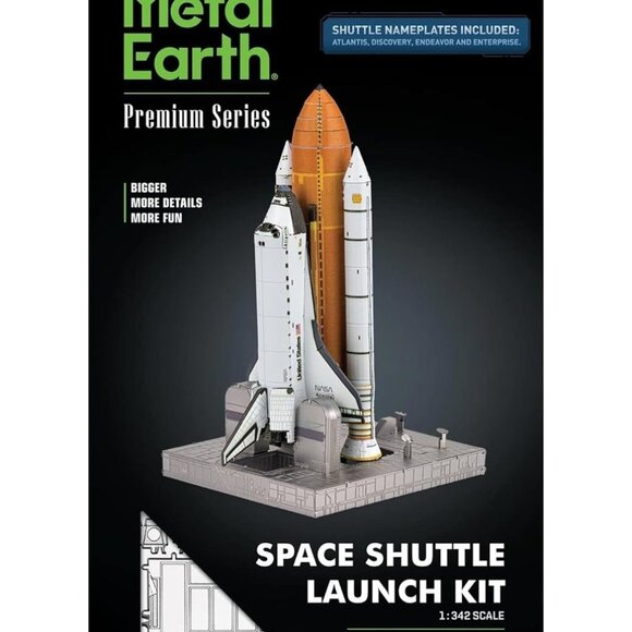 Fascinations Metal Earth Space Shuttle Launch Kit Model Kit Steel Model ICX227 - Picture 1 of 8